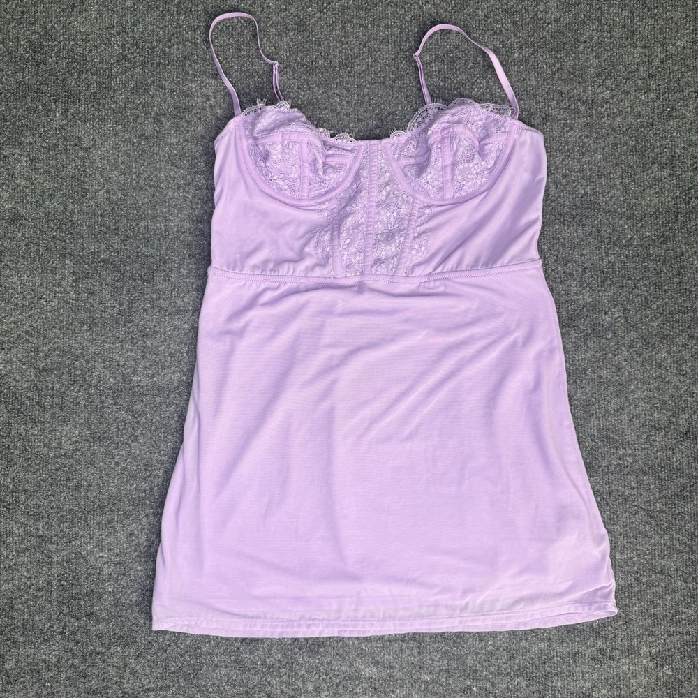 Urban Outfitters Women's Soft Pink Lace Corset Mini Dress Size L